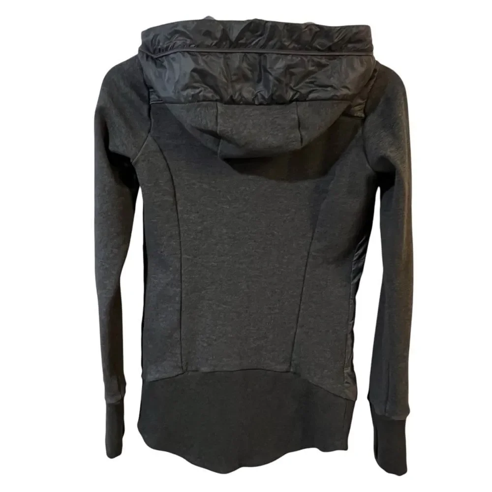 Athleta Inlet Grey Quilted Down Jacket XXS Gorpcore Hiking Activewear Outdoor
